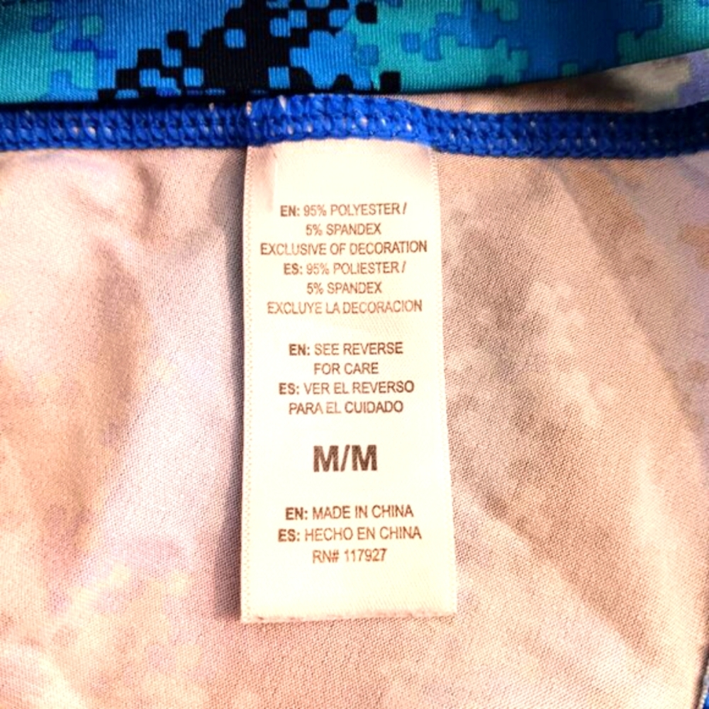 NWOT Reebok Women's Blue Black Racer Back Tank Top Activewear Size M - Picture 3 of 13